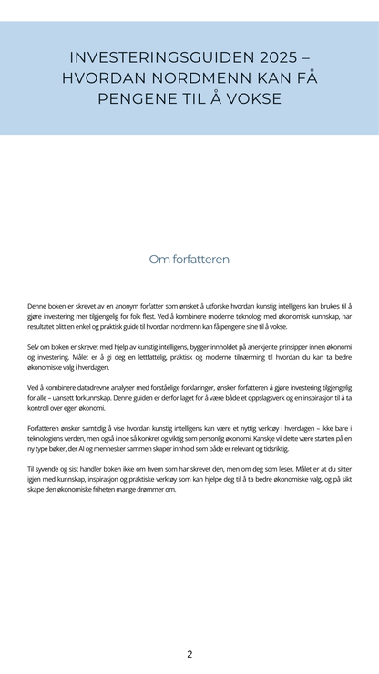 Investeringsguiden 2025 - E-bok